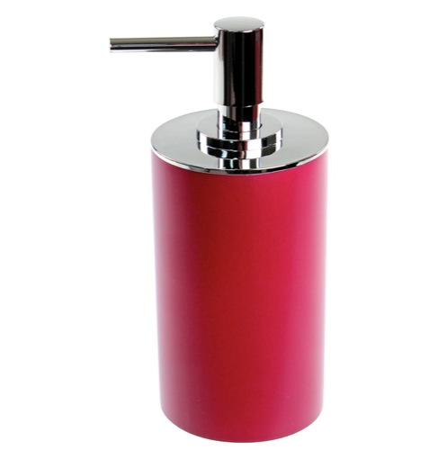 Round Ruby Red Free Standing Soap Dispenser in Resin Gedy YU80-53